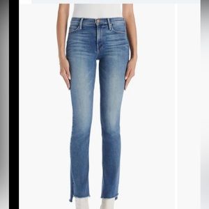 Mother The Runaway High Waist Frayed Hem Jeans